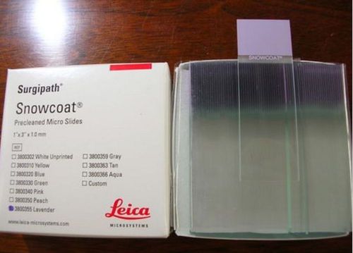 Leica 1 mm Surgipath Snowcoat Micro Slides 3800355 Lavender 10 Gross Qty 1440