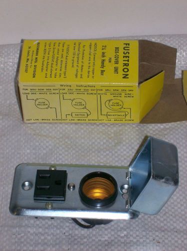 Fusetron Box-Cover Unit SRU Handy Box Bussmann Grounding Type Fuse Guard Outlet