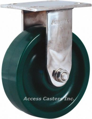 130XI06201RZB03 Albion Stainless Steel Rigid Caster Elastomer Wheel, 1000 lb Cap