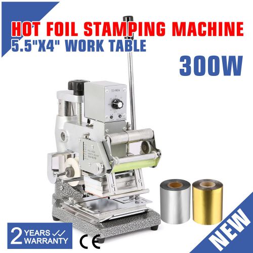 STAMPING MACHINE HOT FOIL EMBOSS EMBOSSER PRINT 300W POWER TIPPER BRONZING