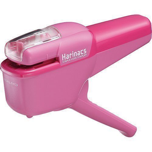 Kokuyo SLN-MSH110P Harinacs Japanese Stapleless Stapler PINK  New From Japan