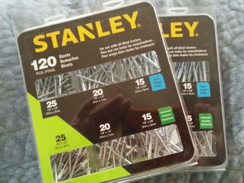 Stanley Rivet Pack Assortment x2 (240 rivets total!)