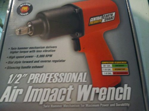 NIB Central pneumatic 1/2 air impact wrench professional earth quake NIB