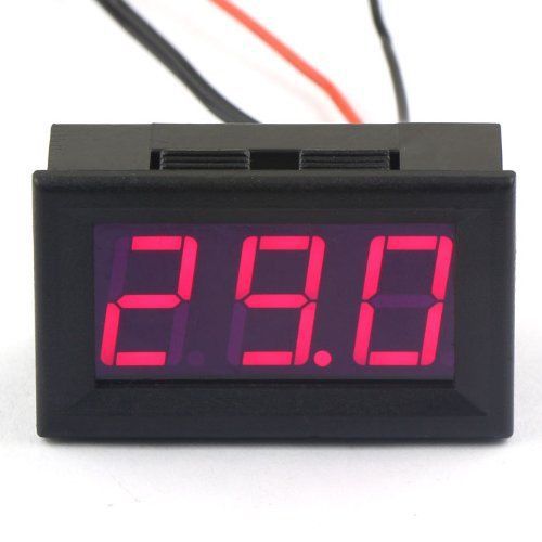 DROK 0-100v/50A Digital DC Panel Volt Amps Tester Meter VA 2in1 Red Led Display