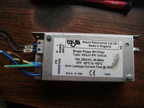 RAMSI ELECTRONICS SINGLE PHASE RFI FILTER 3G3JVPFI1010-E