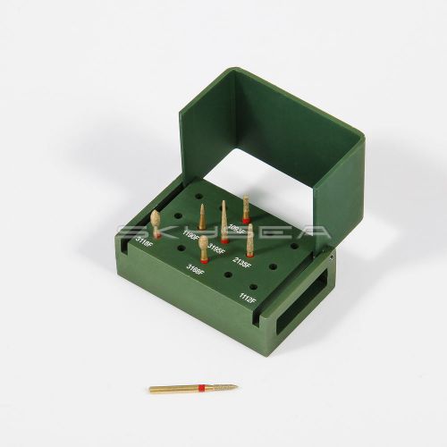 Dental fine finishing kit 7pcs diamond burs fg 1.6mm + block holder autocalvable for sale