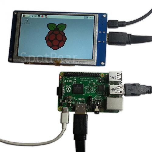 5&#034; USB Touchscreen Display LCD 800x480 HDMI For Raspberry PI 2/B+ Ubuntu Raspbia