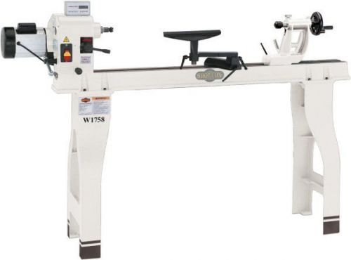 NEW Shop Fox W1758 Wood Lathe With Cast Iron Legs  Digital Readout