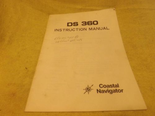 DS 360 Coastal Navigator - Instruction Manual - PB