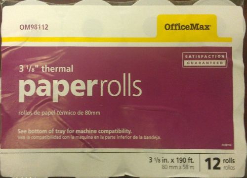 OfficeMax Thermal register roll 12 pk - OM98112