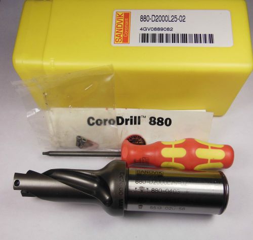 Sandvik 880-d2000l25-02 indexable drill body 20mm for sale