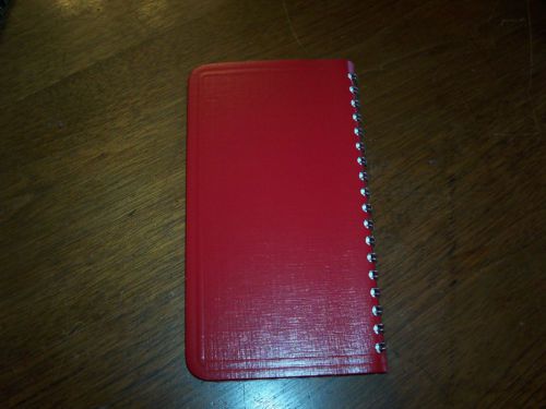 2015 RED WEEKLY planner 3&#034; x 6&#034; spiral calendar week-at-glance purse pocket