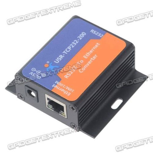 Q00227 USR-TCP232-200 Serial RS232 to Ethernet TCP IP Converter, TCP Server e