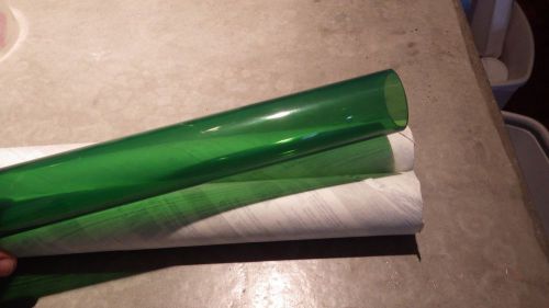 Plexiglass Acrylic Tube - Clear GREEN  1-1/2&#034; OD x 79&#034; Long