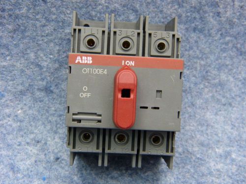 Abb ot100e4 600vac 100a disconenct switch for sale
