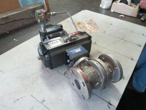 Kitz s/s ball valve w/pneumatic actuator/ind fig #150utbzm 1.5&#034; 150# flg (new) for sale