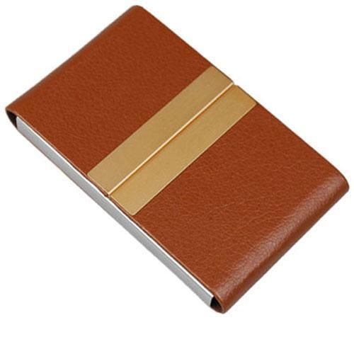 New Leatherette Office Business Name Credit ID Card Holder Case B52Z