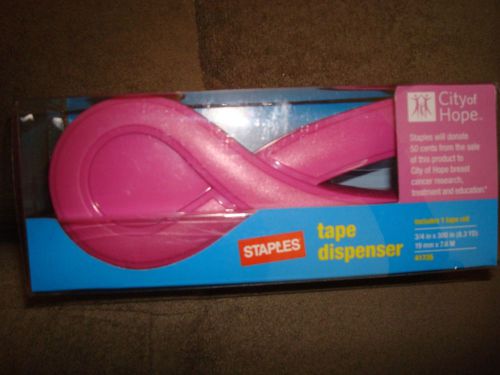 STAPLES PINK TAPE DISPENSER 41735