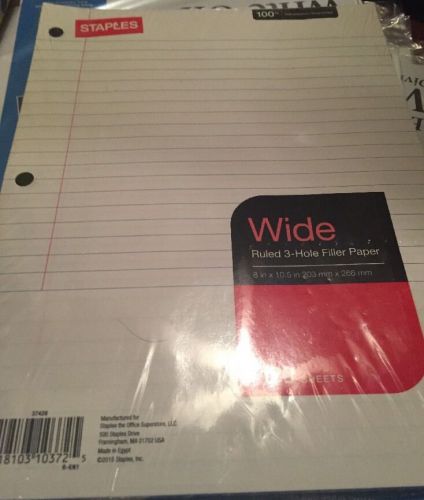 Filler Paper 120 sheets 8 In X 10.5