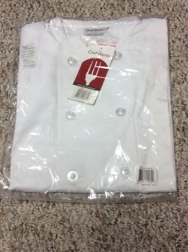 Chef Works Chef Coat White Size M Medium Long Sleeve ChefWorks Jacket