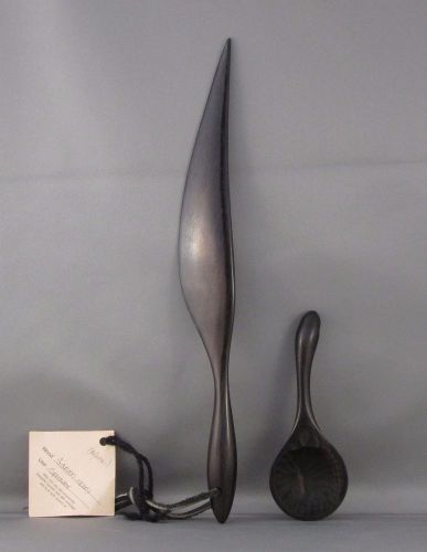 Gaboon Ebony Spreader/Wedding Knife and Coffee Spoon