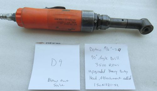 D9 dotco 5/16-20 right angle drill 15ln281-52 0.9hp heavy duty head 3500 rpm for sale