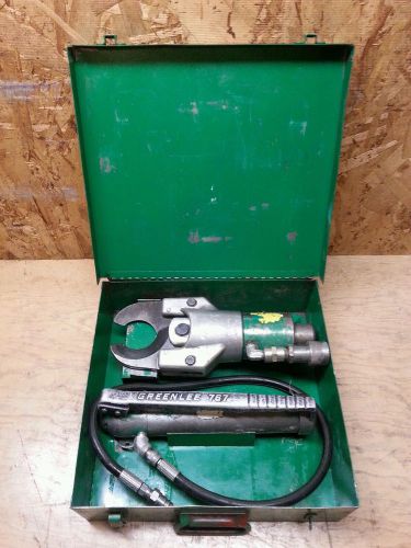 Greenlee 750 Hydraulic Cable Cutter w/746 Ram &amp; 767 Pump in Case