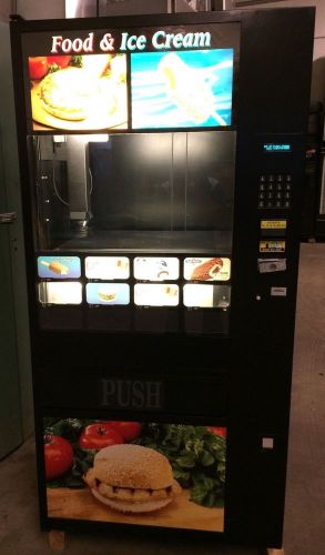 Fastcorp F631 Food &amp; Ice Cream Vending Machine Accepts $1&#039;s &amp; $5&#039;s 12 Selection