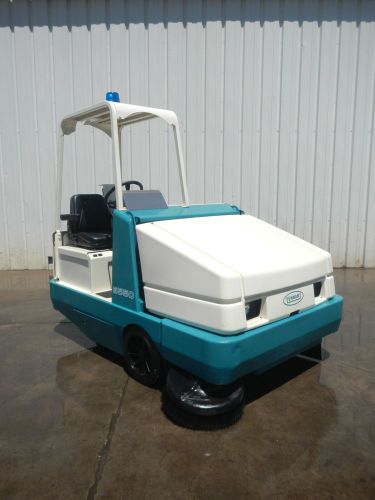 Tennant 6550 electric powered parking lot warehouse sweeper for sale