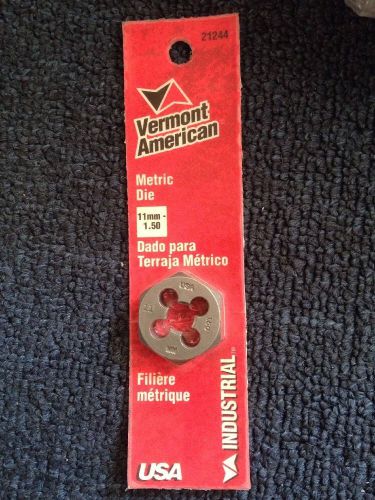 Vermont American 21244 11mm to 1.50 High Carbon Steel Metric Hex Die