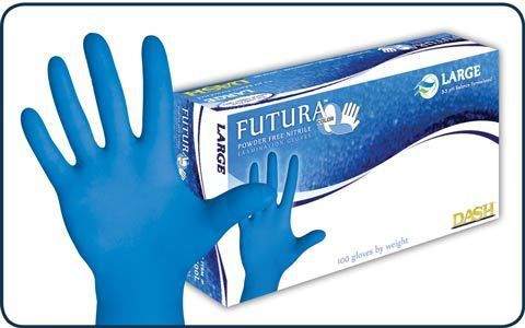 FUTURA COLOR Q NITRILE 100 GLOVES, 10 BOXES PER CASE