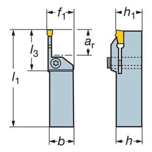 Sandvik Coromant RF151.23-3225-30M1 Steel T-Max Q-Cut Shank Tool for Parting and