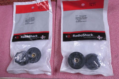 1 1/4&#034;  Hexagonal Control Knobs Fits Standard  1/4&#034; # 274-0407 By RadioShack New