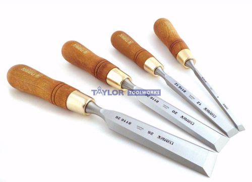 Narex Premium 4 piece set 6 (1/4&#034;), 12 (1/2&#034;), 20 (3/4&#034;), 26 (1&#034;) mm Chisels