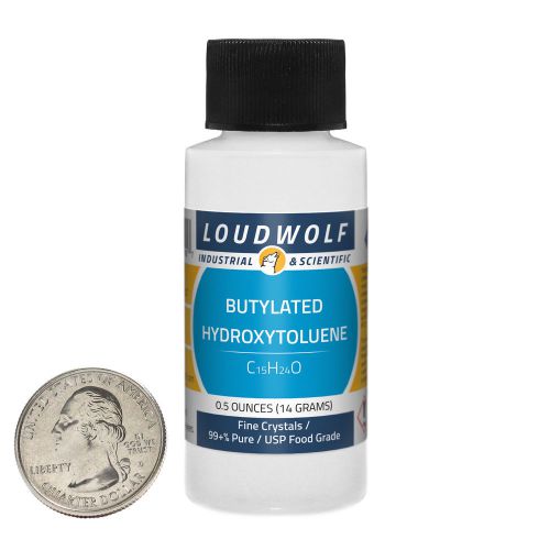 Butylated Hydroxytoluene / Crystals / 0.5 Ounces / 99+% Pure USP Food Grade