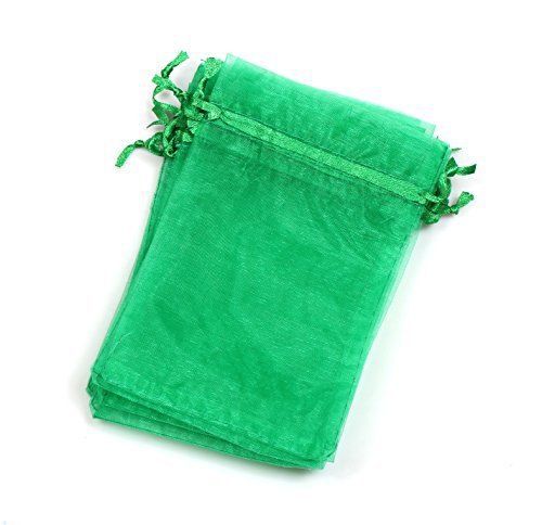 EDENKISS drawstring Organza Jewelry Pouch Bags Green, 5X7