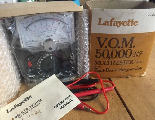 Vintage Lafayette V.O.M. 50,000 VOLT MULTI TESTER LRE Mirrorscale OLD SCHOOL.