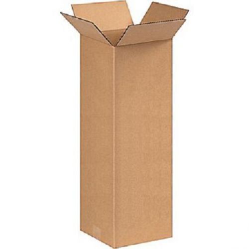 Corrugated cardboard tall shipping storage boxes 8&#034; x 8&#034; x 20&#034; (bundle of 25) for sale