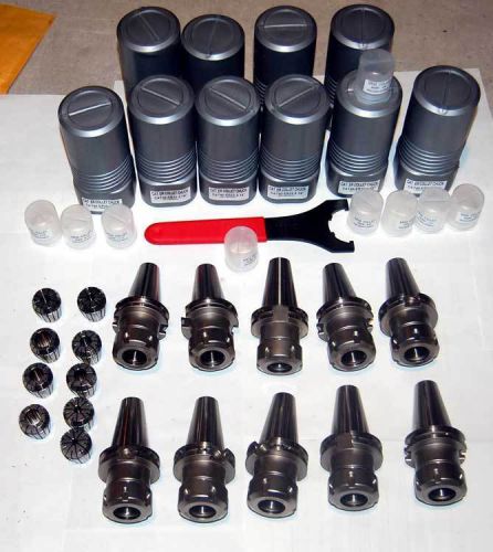 20 pcs. bhp cat 40 er 32-2.75&#034; 20k balanced cnc collet chucks kit w/9 collets for sale