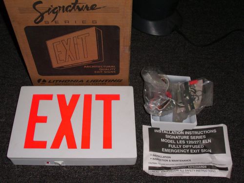 Lithonia Lighting  LESW1R120/277ELN LES 120/277 ELN LED EXIT SIGN