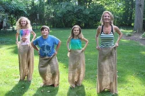 Burlapper Burlap Potato Sack Race Bags 2 Bags - 24 Inch x 40 Inch