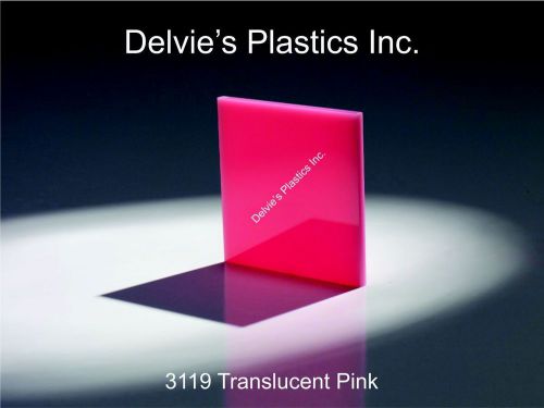 1 sheet 1/8&#034; pink cell cast acrylic plexiglass  12&#034; x 24&#034; for sale