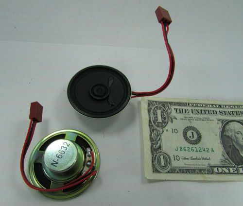 2 small memotronics 2&#034; 50mm dia. 3-wire mini speakers 40 ohms .2w, n-6632, n6632 for sale