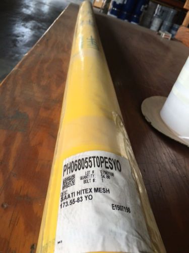 Saati Hitech Yellow silk screen printing mesh  173  .55  83&#034; width  52yd roll