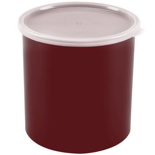 Cambro CP27-416 Plastic Solid Crock with Lid, 2.7-Quart, Cranberry