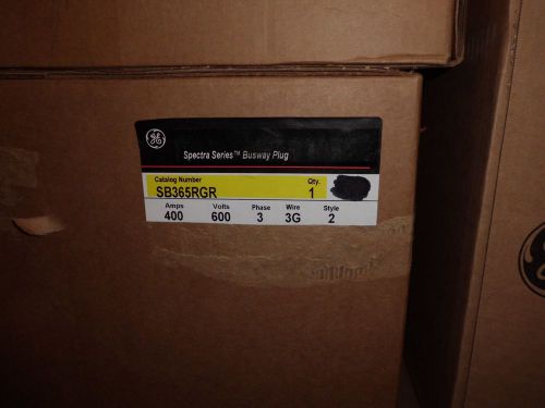 SB365RGR  G.E. BUS PLUG 400 AMP   NEW