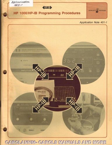 HP Application Note 401-1 HP 1000-HP-IB PROGRAMMING PROCEDURES