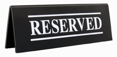 New Star Foodservice 27044 Acrylic Table Tent Sign &#034;RESERVED&#034;, 6-Inch by