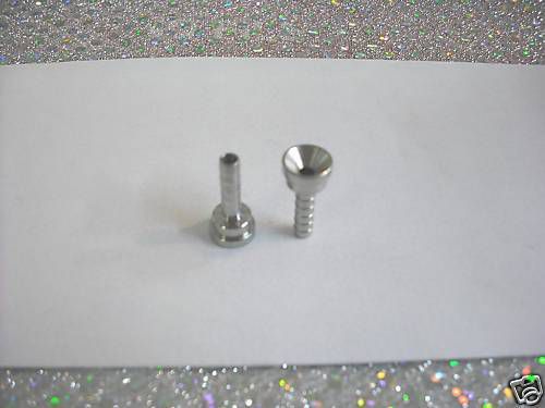 Stainless Fitting Stems, .1516 ID  Barb x  1/4 Nut