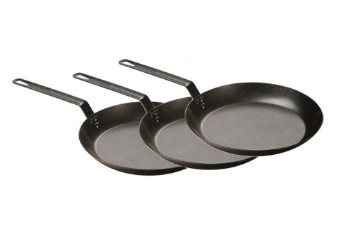 Lodge CRS12 12&#034; Fry Pan, Seasoned Steel Skillet (Case of 3 Pans)